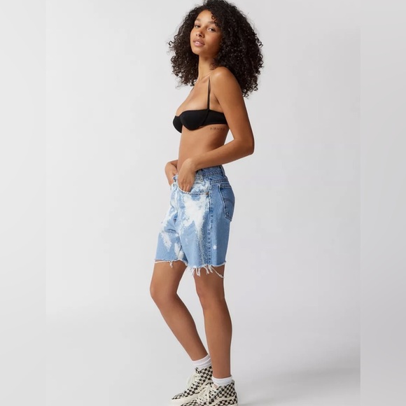 🆕 🔥 NEW - Bleach Dye Levi’s Denim Shorts 🔥 🆕 - Picture 9 of 10
